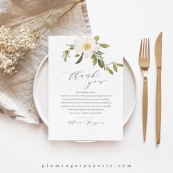 Wedding Thank You Letter Template Printable Floral