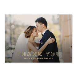 Cool Simple Outline Wedding Thank You Card Berry Sweet Cards