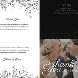 Matchless Thank You Card Template Wedding Perfect Ideas