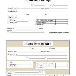 Eminent Printable Rent Receipt Templates Word