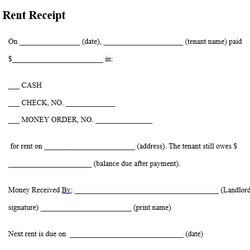 Peerless Free Printable Rent Receipt Templates Word Excel Best Collections Template