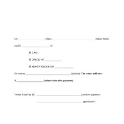 Sterling Printable Rent Receipt Template