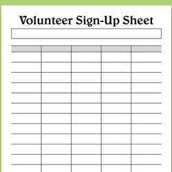 Peerless Volunteer Sign Up Sheet Printable Blank Volunteers