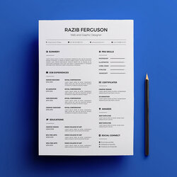Simple Resume Template Free Download In