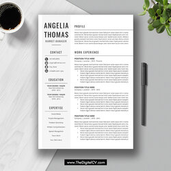 Excellent Microsoft Word Resume Template Angelia One Page
