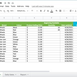 Google Sheets Inventory Template Blog Retail