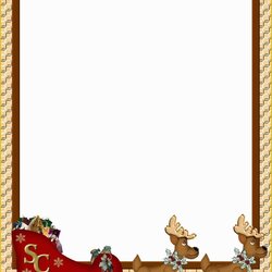 Free Christmas Border Templates Of Stationery Template Santa Letter Printable Word Borders Microsoft Paper