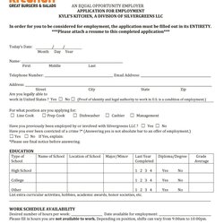 Marvelous Job Application Form Examples Free Sample Printable Employment Template