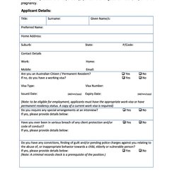 Magnificent Free Employment Job Application Form Templates Printable