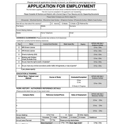 High Quality Free Employment Job Application Form Templates Printable Template