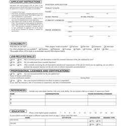 Smashing Free Employment Job Application Form Templates Printable