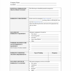 Peerless Unforgettable Emergency Operations Plan Template Ideas With Templates