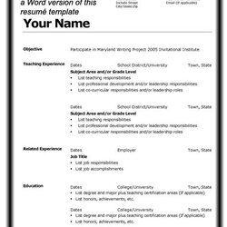 The Highest Standard Resume Microsoft Templates How To Use Example Free Template Word Format Form Letter