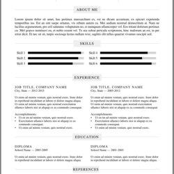 Capital Resume Templates Free Printable Template
