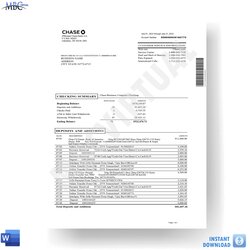 New Chase Bank Statement Template Business Complete Checking Scaled
