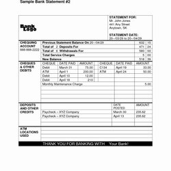 Superlative Chase Bank Statement Template Latter Example Of