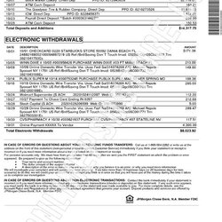 Very Good Chase Statement Download New Editable Templates States