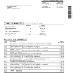 Outstanding New Chase Bank Statement Template Business Complete
