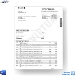 Great Chase Bank Statement Template Business Complete Checking