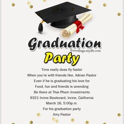 Magnificent Examples Of Graduation Party Invitations Lovely Wording Archive Invite Wordings Grad Sample