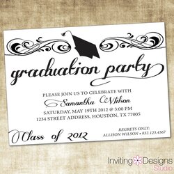 Swell Free Printable Graduation Party Invitations Invitation Templates Wording Template Ceremony Grad Invites
