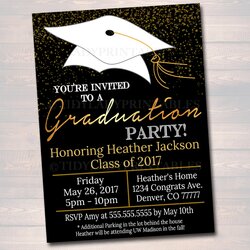 Fantastic High School Graduation Party Invitations Printable Images And Photos