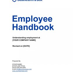 Perfect Free Employee Handbook Templates Excellent Picture