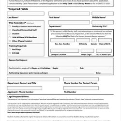 Marvelous Account Application Form Templates Free Format Download Width