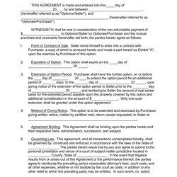 Fine Option To Purchase Real Estate Agreement Template Fill Out Sign Print Big