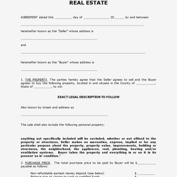High Quality Free Printable Real Estate Contracts Contract Forms Rental Indiana Purchase Agreement Simple