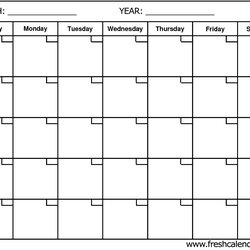 Printable Blank Calendar Templates Monthly Calendars Extraordinary Of With Month And Year