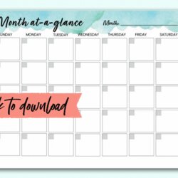 Spiffing Blank Monthly Calendar Template Free Printable