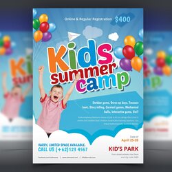 Excellent Kids Summer Camp Flyer Design Template Catalog Camps Flyers Templates Cart Graphic School Choose
