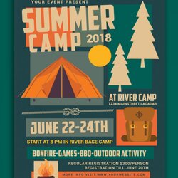 Superlative Summer Camp Flyer Event Poster Design Template
