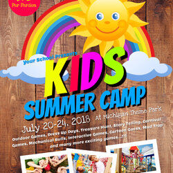Very Good Kids Summer Camp Flyer Template Customize Letter Ts