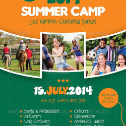 Supreme Free Summer Camp Flyer Template Professional Sample Collection