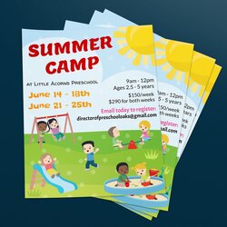 Out Of This World Editable Preschool Summer Camp Flyer Template Playground Daycare