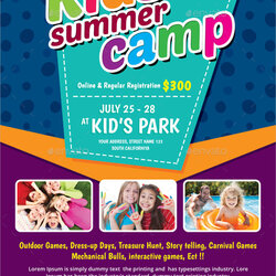Exceptional Free Summer Camp Flyer Templates In Ms Word Kids Camps Template School Brochure Simple Activities