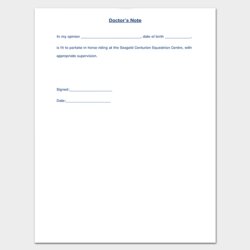 Doctors Note Template For School Format Samples Blank Doctor