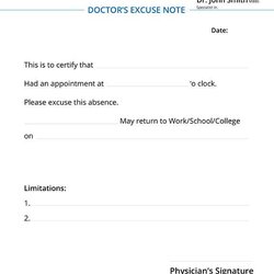 Tremendous Doctors Note Template Notes Visit