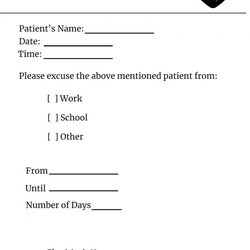 Outstanding Free Doctor Notes Templates Excuse Dr Fearsome Doctors Note