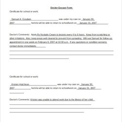 Smashing Doctors Note For School Template Business Doctor Word Doc Download