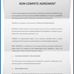 Brilliant Non Compete Agreement Texas Example Template Resume Examples Lodger Free
