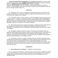 Fine Business Templates Agreement Non Compete Template