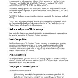 The Highest Standard Non Compete Agreement Template Free Download Easy Legal Docs