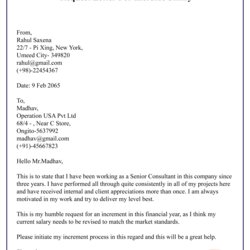 Perfect Sample Salary Increase Letter All Business Templates Request For