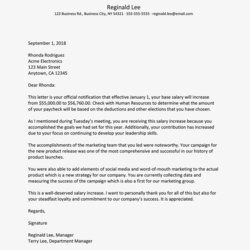 Fine Salary Increase Letter Template For Employers To Use