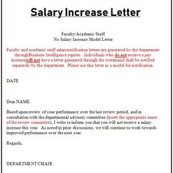 Salary Increase Templates Free Printable Excel Word Formats Business Letter Template