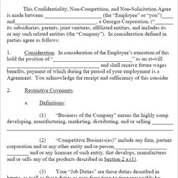 Splendid Free Sample Non Compete Agreement Templates In Google Docs Ms Template Business Pete York Employee
