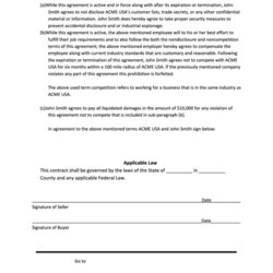 Champion Sample Non Compete Agreement Template Printable Download Page Thumb Big